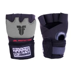 Fighter Strap Gel Hand-Wraps - Black/grey, FGW-001BG