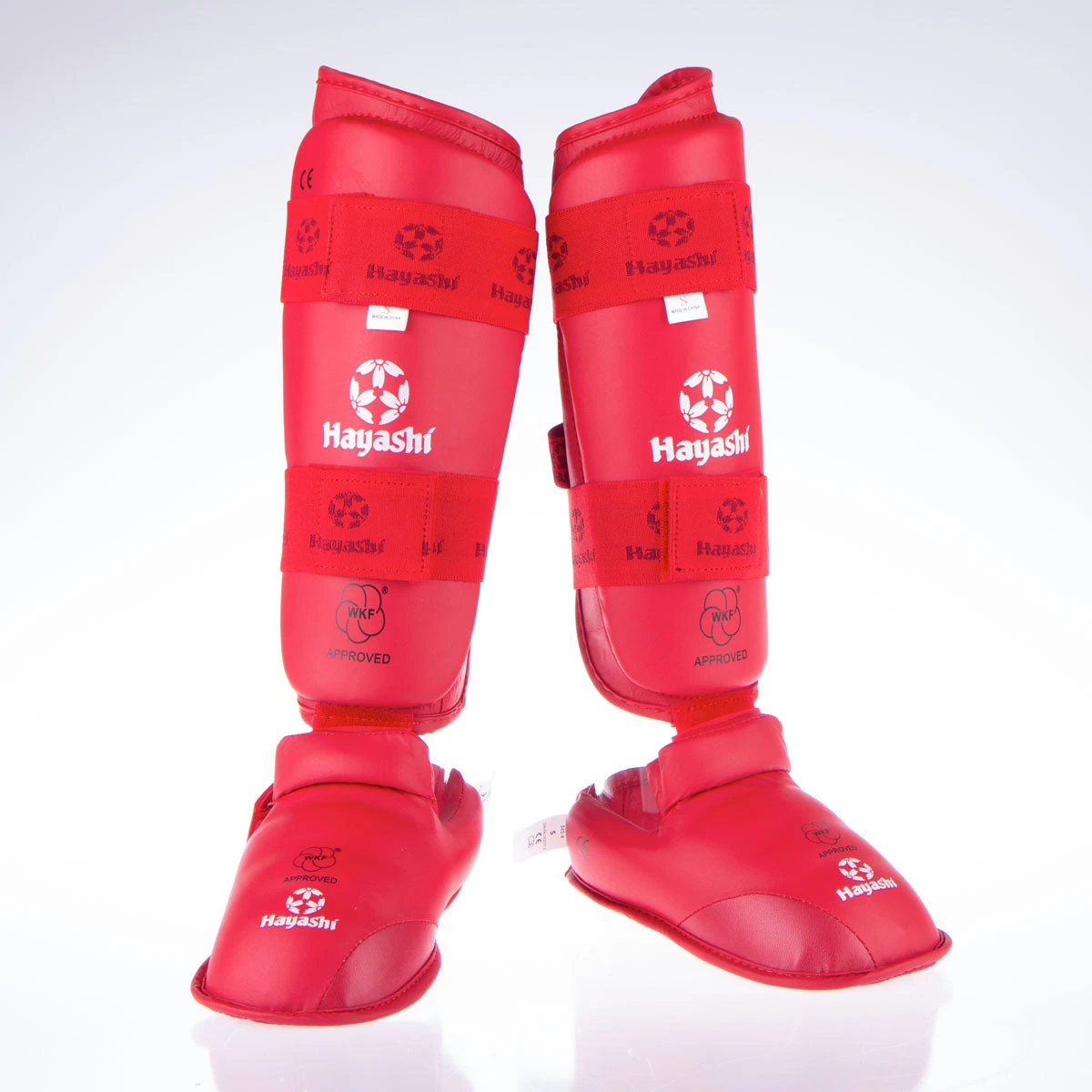 Karate Kickprotector - Instep And Shin WKF - Red, 343-4N - Image 9