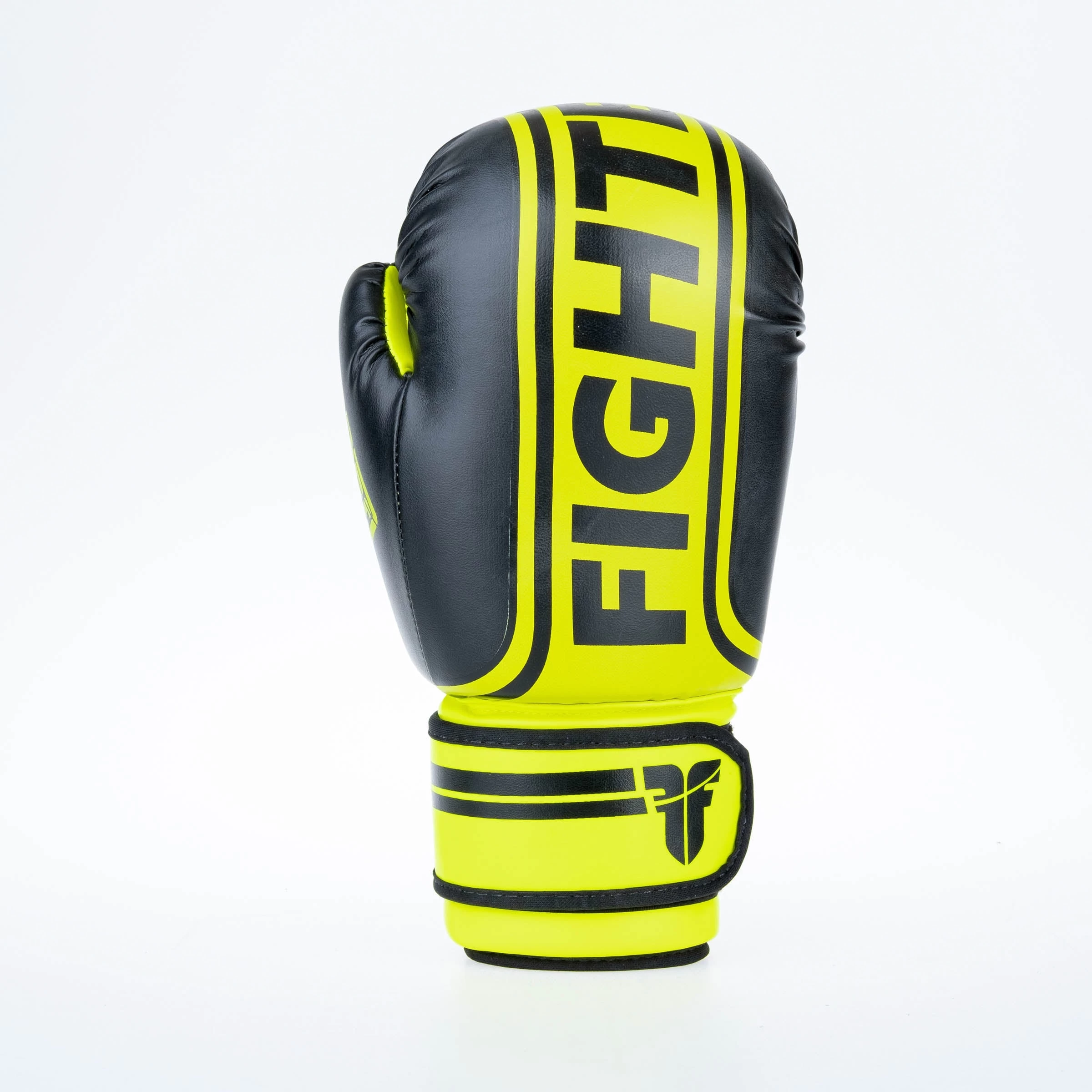 Fighter Boxing Gloves Basic Stripe - Neon Yellow/black - Image 5