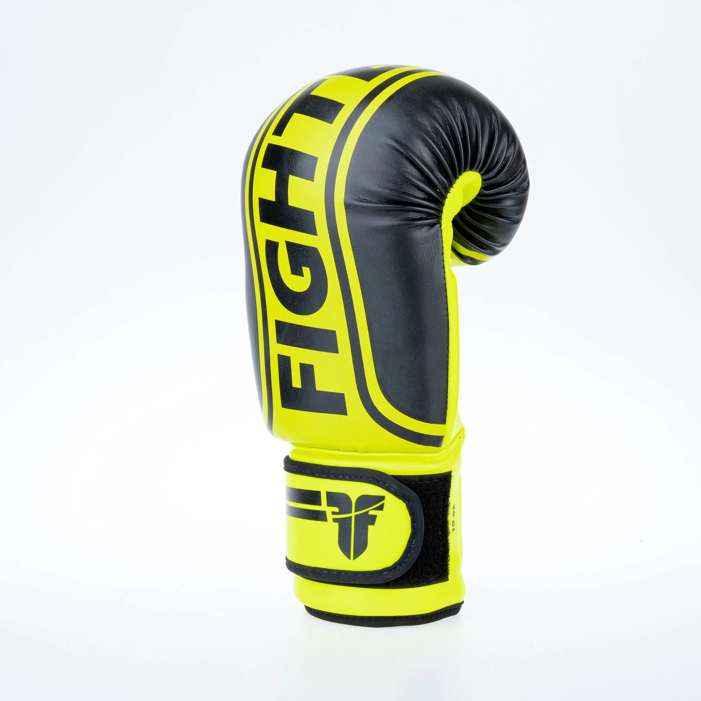 Fighter Boxing Gloves Basic Stripe - Neon Yellow/black - Image 6