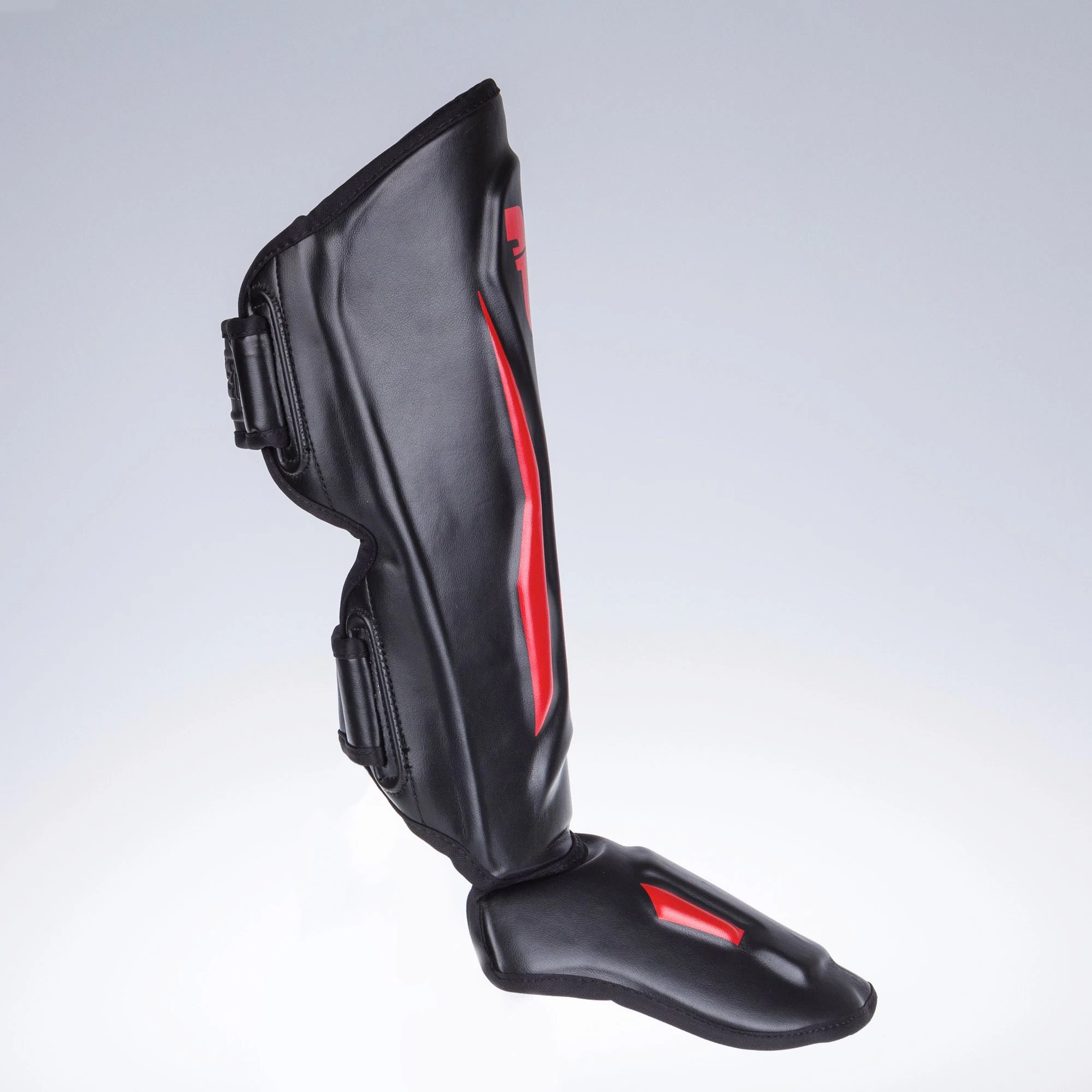 Fighter Shinguards Thai Ergo - Black/red, FSG-004BR - Image 7