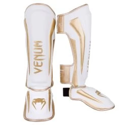 Venum ELITE Shin Guards - White/gold