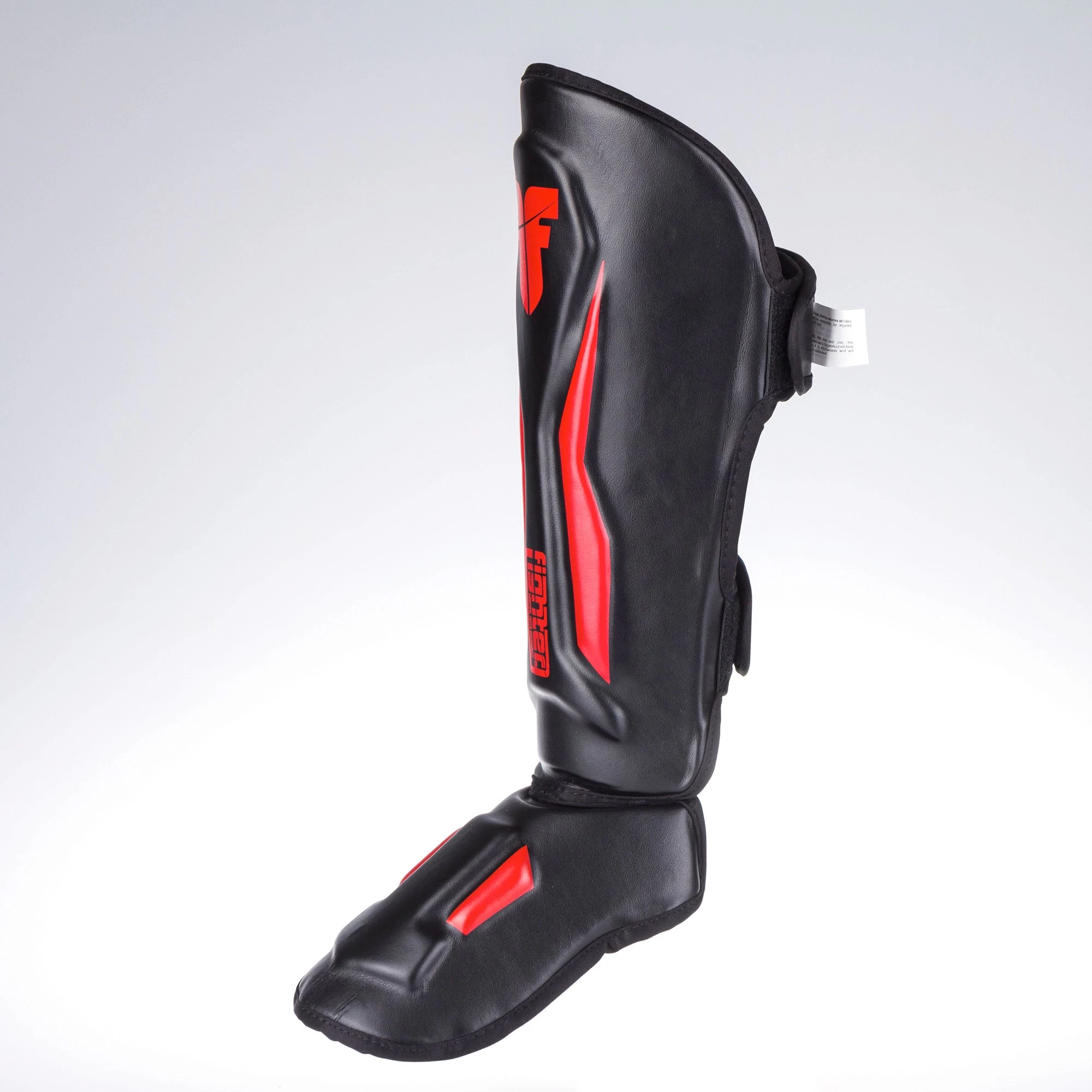Fighter Shinguards Thai Ergo - Black/red, FSG-004BR - Image 5
