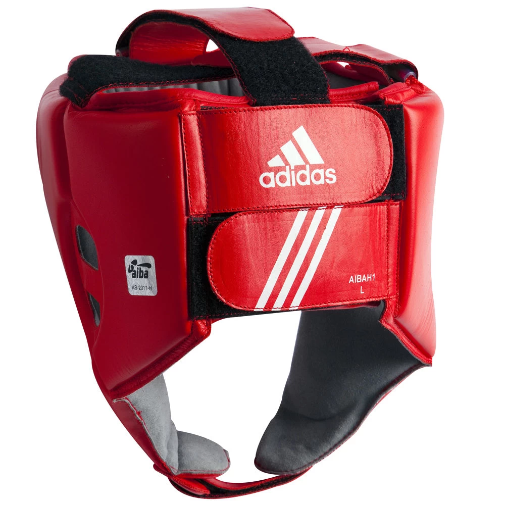 ADIDAS AIBA Boxing Head Guard - Red, AIBAH1-R - Image 2
