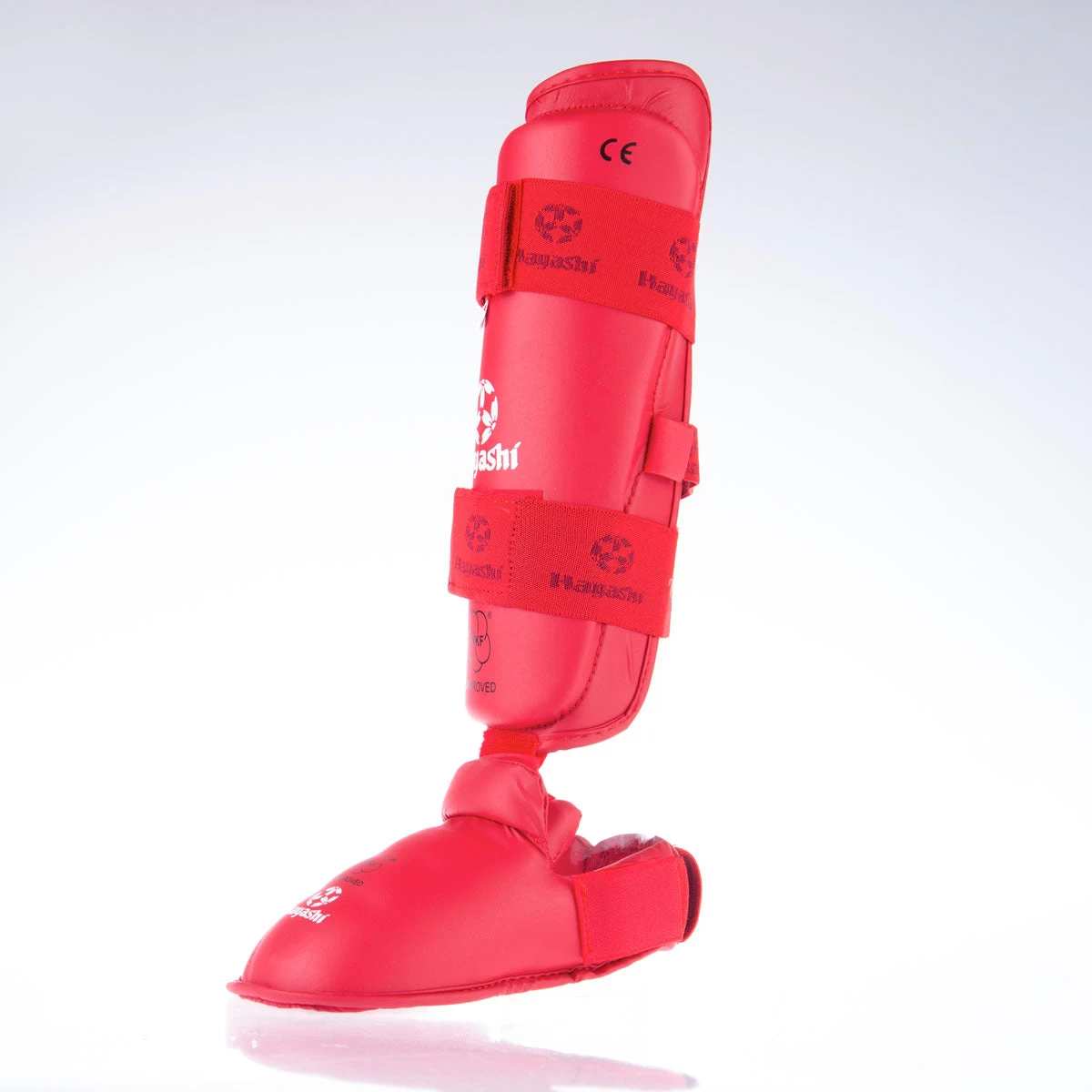 Karate Kickprotector - Instep And Shin WKF - Red, 343-4N - Image 2