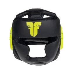 Fighter Headguard Sparring - Black/neon Yellow, JE1421PUBNY