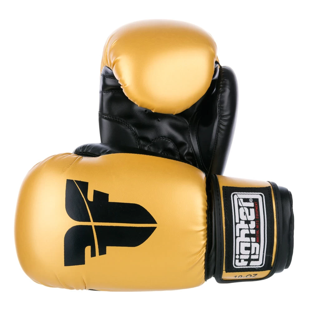 Fighter Basic Gloves - Gold/black, 1376APUGL