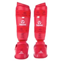 Karate Kickprotector - Instep And Shin WKF - Red, 343-4N