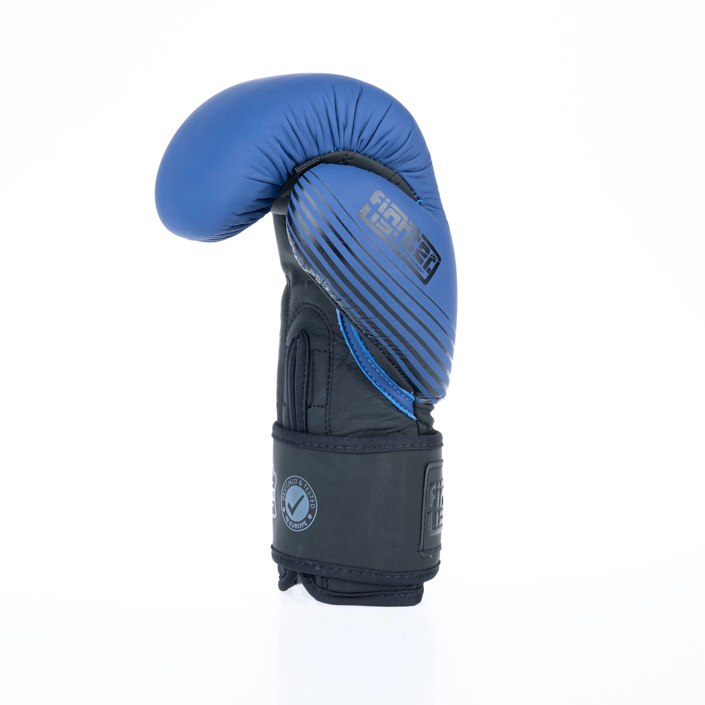 Fighter Boxing Gloves SPLIT Stripes - Blue/black - Image 3