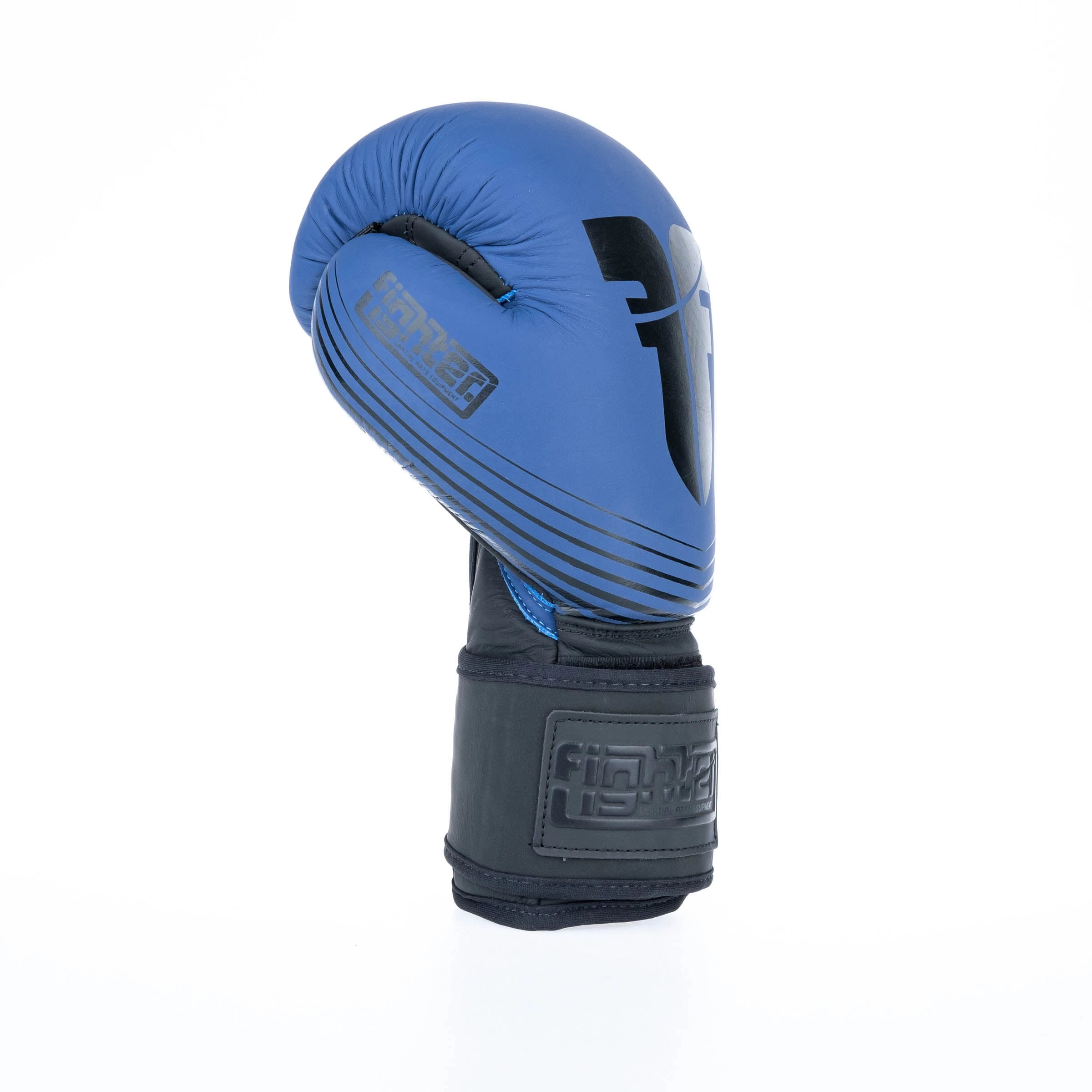 Fighter Boxing Gloves SPLIT Stripes - Blue/black - Image 4