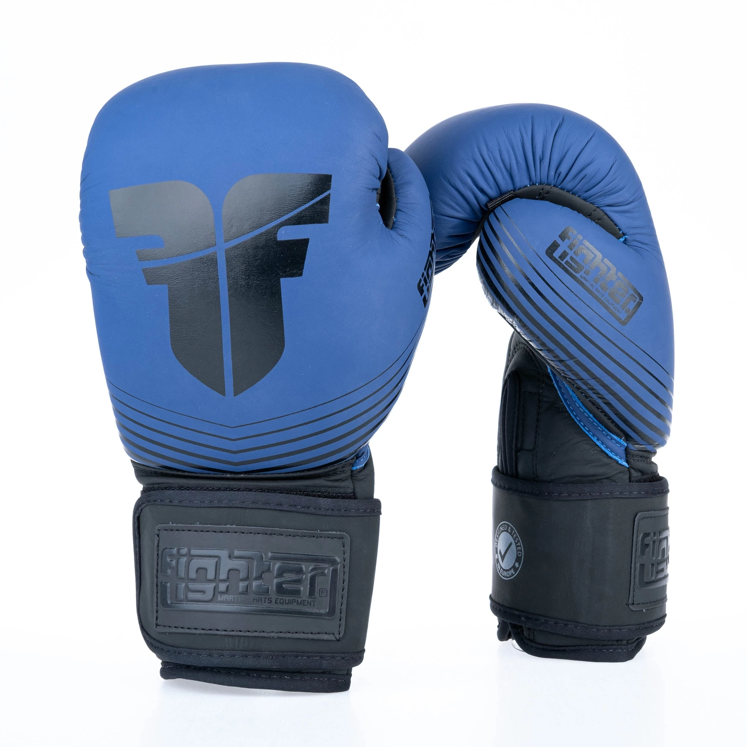 Fighter Boxing Gloves SPLIT Stripes - Blue/black - Image 9