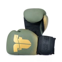 Fighter Boxing Gloves SPLIT Stripes - Khaki/gold