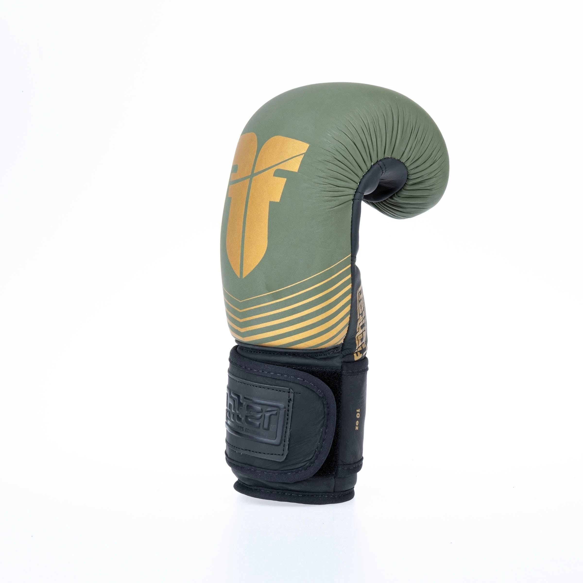 Fighter Boxing Gloves SPLIT Stripes - Khaki/gold - Image 6