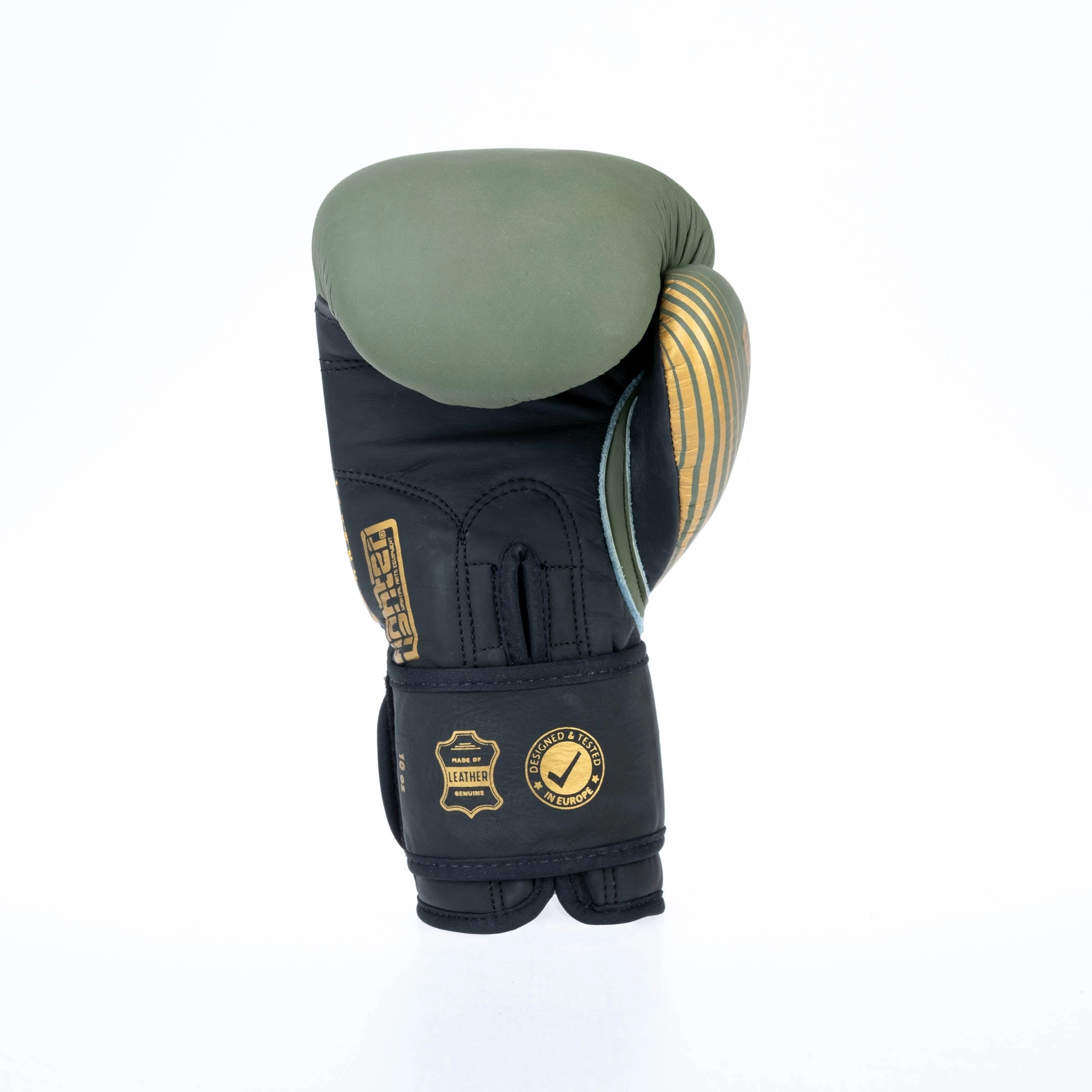 Fighter Boxing Gloves SPLIT Stripes - Khaki/gold - Image 8