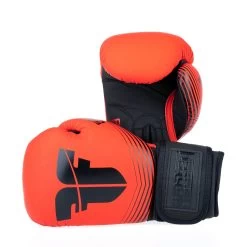 Fighter Boxing Gloves SPLIT Stripes - Red/black