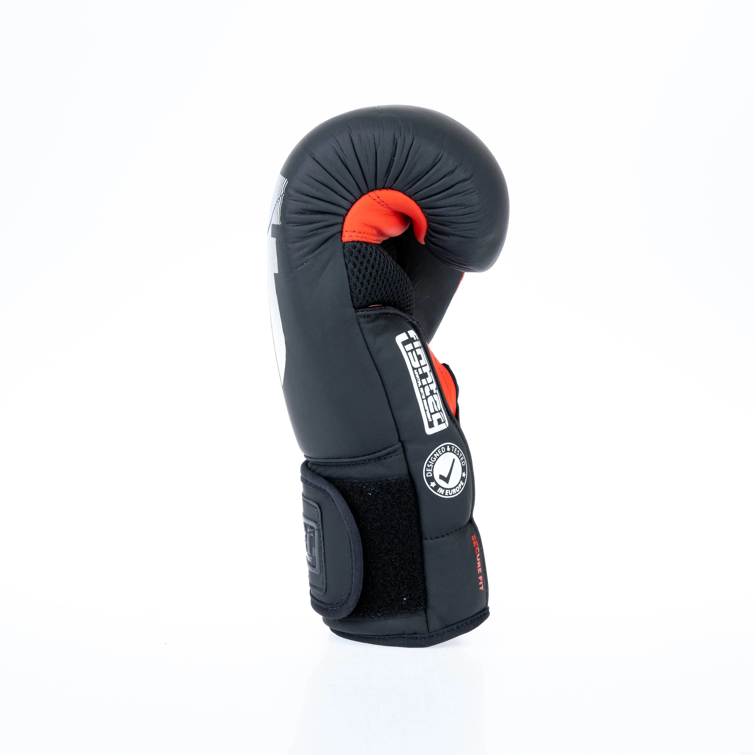 Fighter Boxing Gloves Secure Fit - Black/red - Image 7