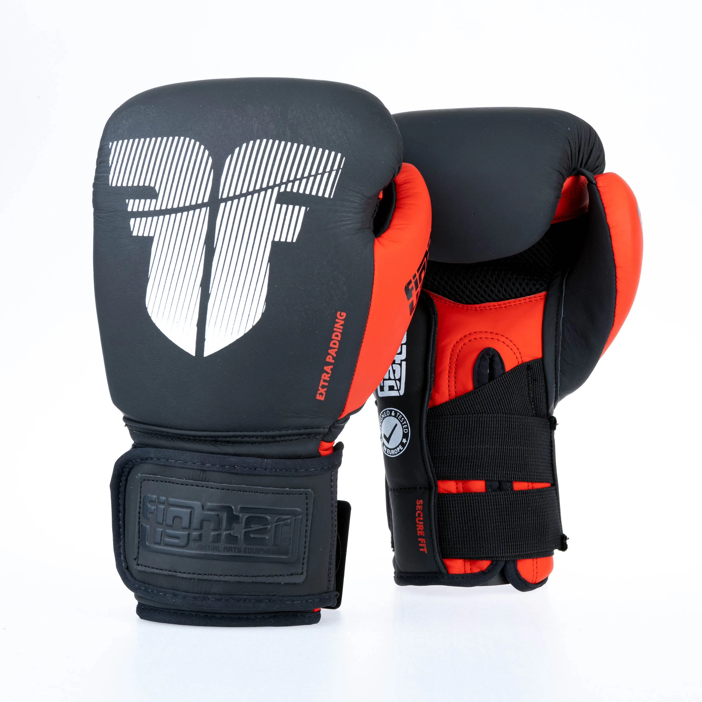 Fighter Boxing Gloves Secure Fit - Black/red - Image 10