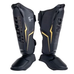 King Pro Boxing Shin Guards THOR - Black/gold