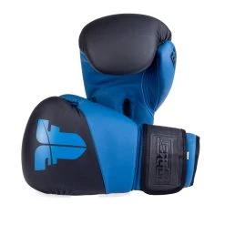 Fighter Boxing Gloves SPLIT- Matt Blue/black, FBG-001BBL