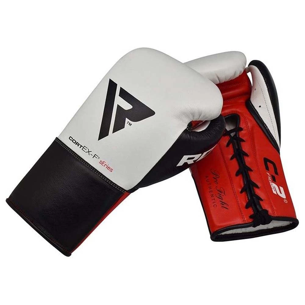 RDX SPORTS C2 Fight Lace Up Leather Boxing Gloves - Image 2