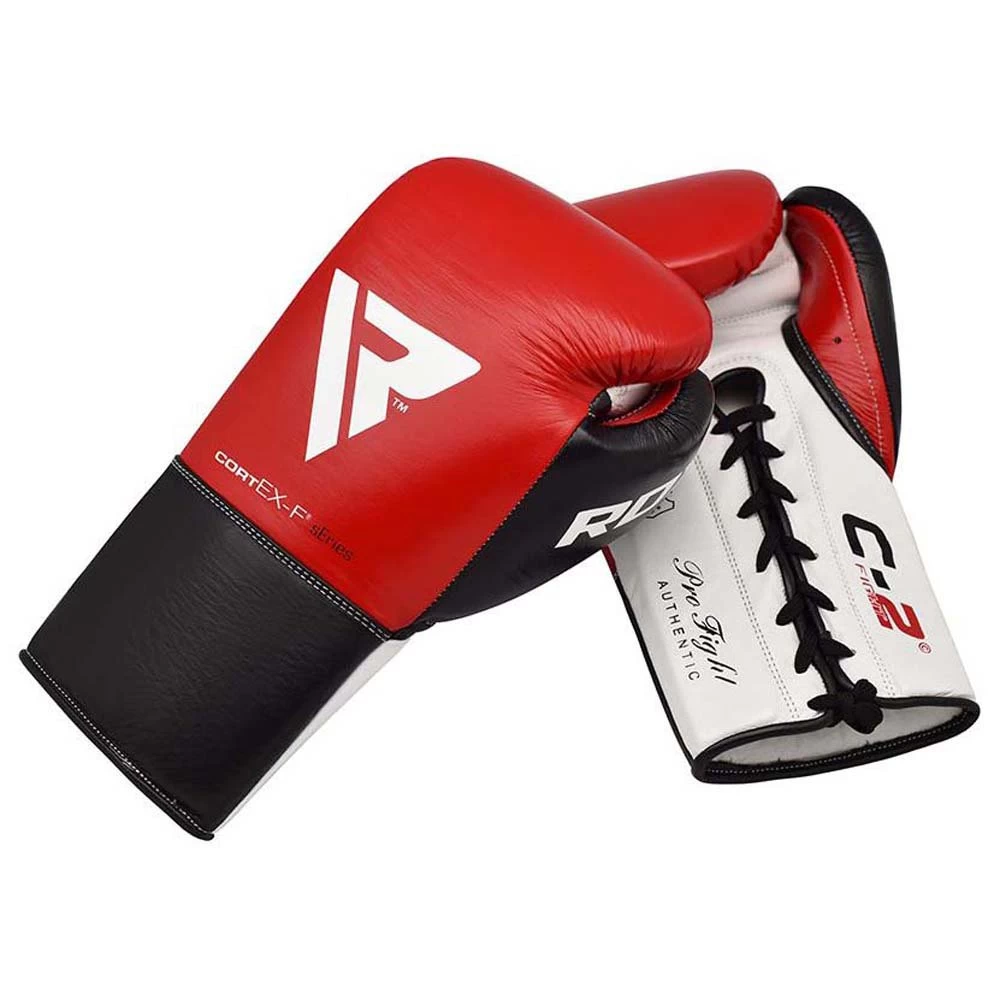 RDX SPORTS C2 Fight Lace Up Leather Boxing Gloves - Image 3