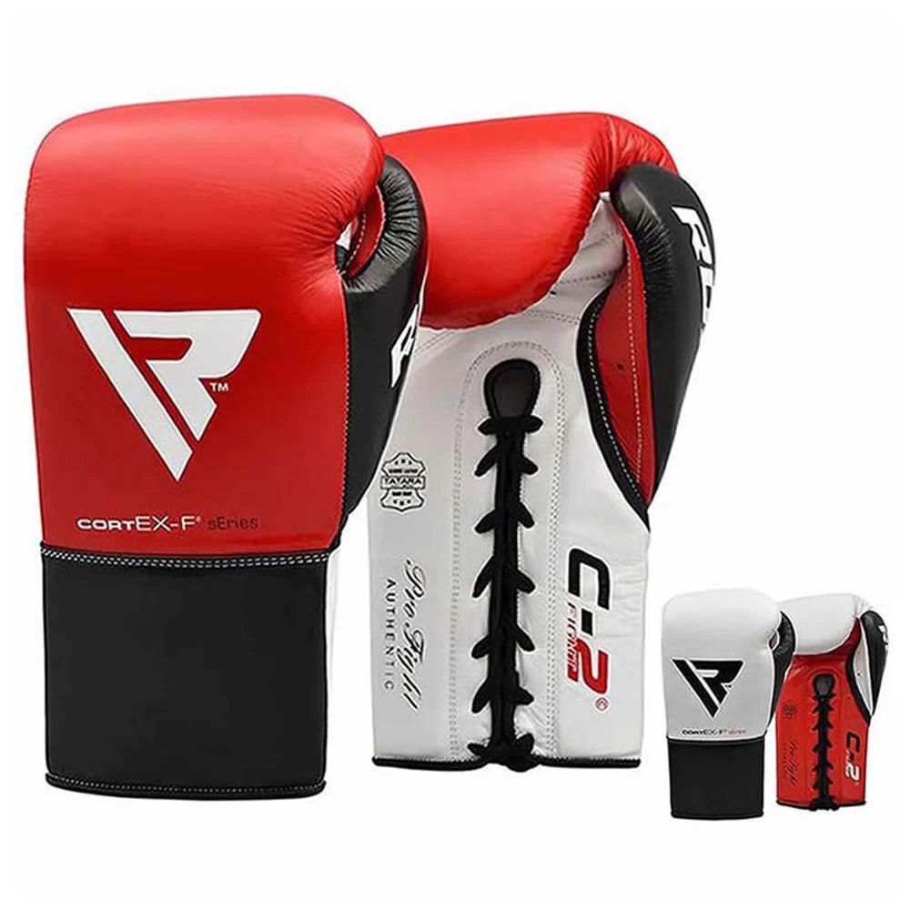 RDX SPORTS C2 Fight Lace Up Leather Boxing Gloves - Image 4